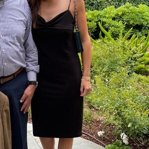 Zara black midi dress